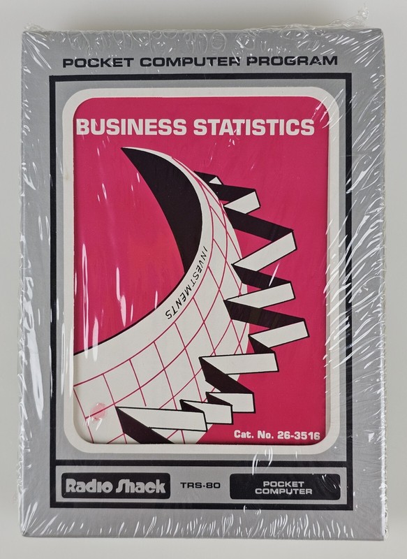 Business Statistics Pocket Computer Program Cassette 26-3516 Radio Shack TRS-80