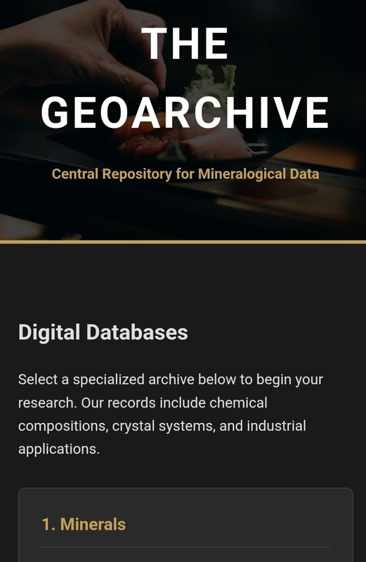 Mineral HTML Database Gemstones Rocks Ores