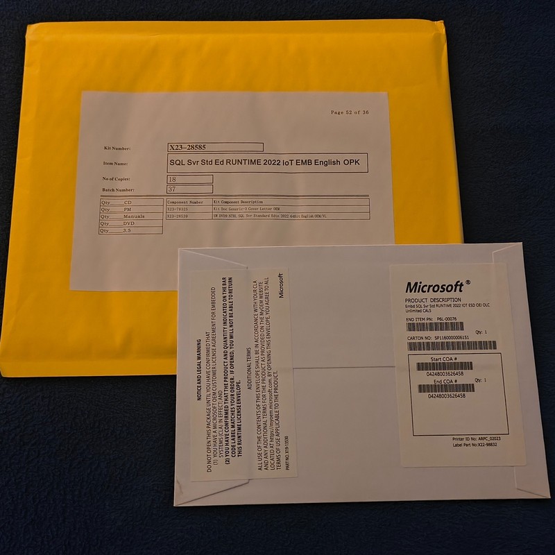 SQL Server 2022 Standard 64-bit 32 Core Unlimited CALs & Lifetime License