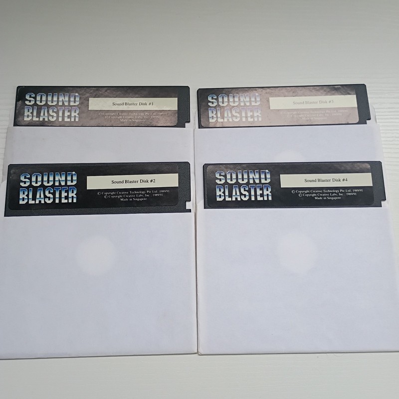Sound Blaster Software 5.25” Floppy Disk 1989/91 Set Of 4 Disk Vintage