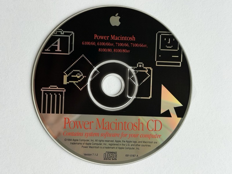 Apple Power Macintosh 6100, 7100, 8100 Restore CD 691-0187-A