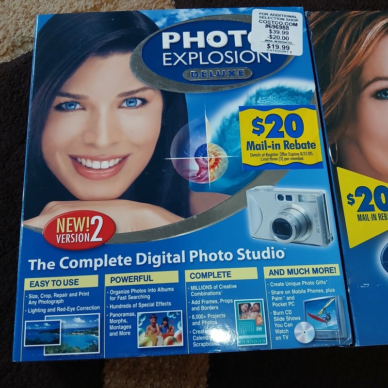 2 SEALED Photo Explosion Deluxe 2.0 - PC - Digital Photo Studio Deluxe 4-CDs gallery