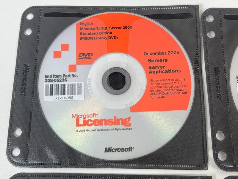 Microsoft SQL Server 2005 Standard & Enterprise MSDN Library DVD Set Windows gallery
