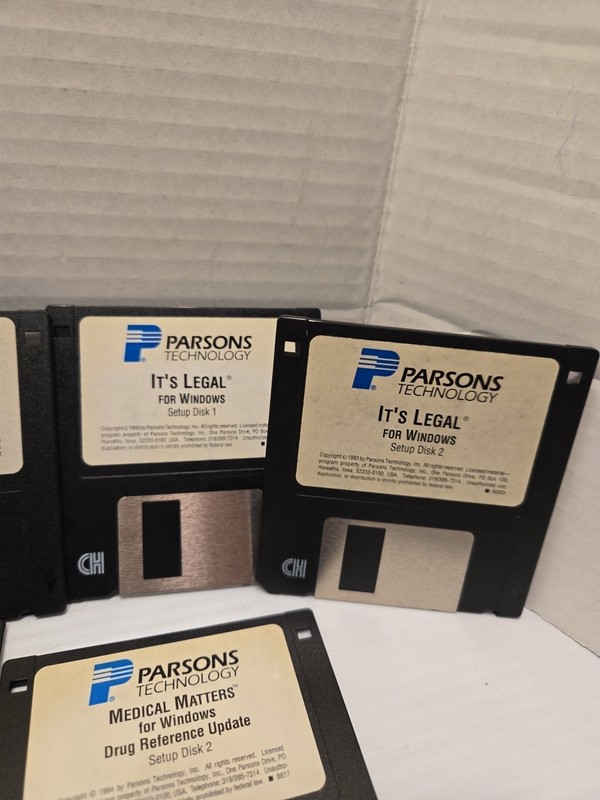 Parsons Technology Software Windows 3.5" Floppy Medical History Legal Images gallery