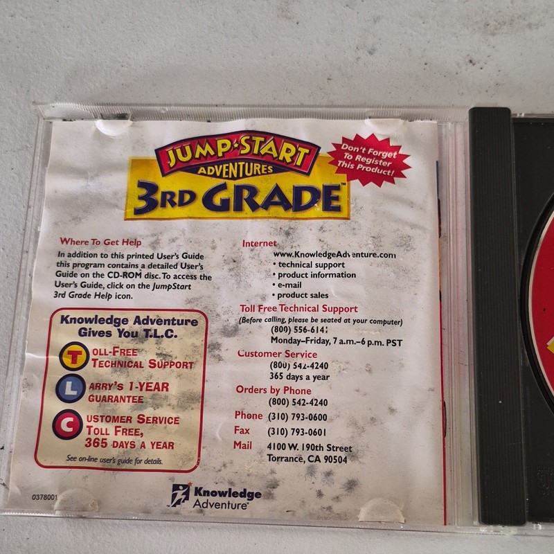 Knowledge Adventure JumpStart Adventures 3rd Grade CD User’s Guide Windows/Mac gallery