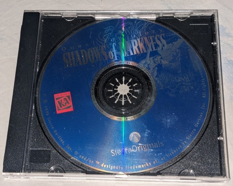 Quest For Glory IV 4 Shadows of Darkness PC CD paladin hero adventure RPG game!