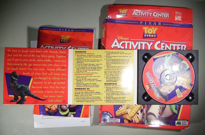 Disney's Toy Story Activity Center PIXAR CD PC and MAC kids movie based learning gallery
