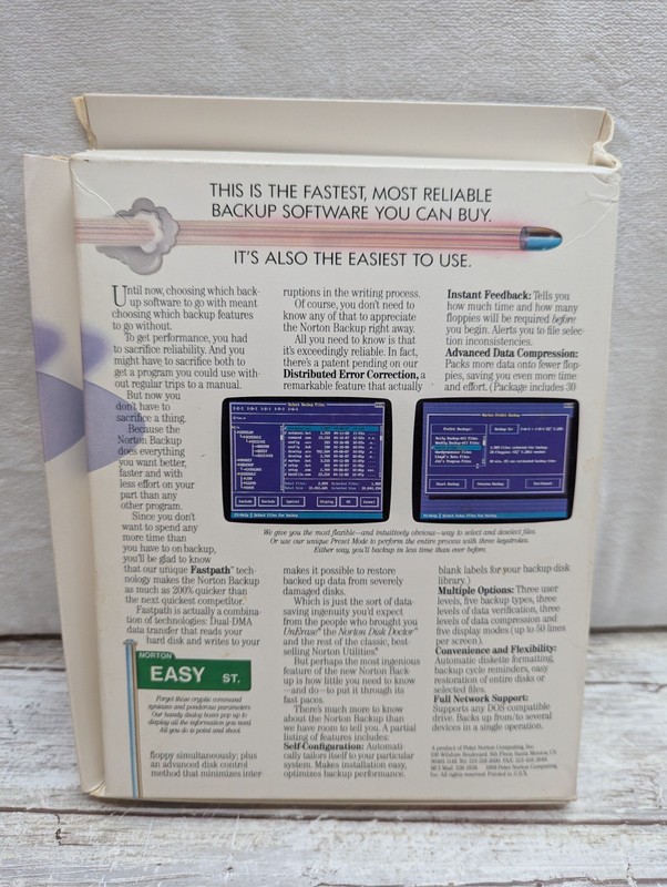 The Norton Backup 5.25" Floppy Discs IBM 1989 PC Computer Program Software gallery