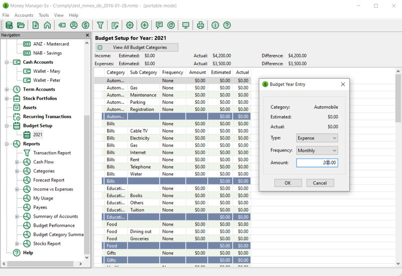 Money Manager EX Personal Finance Software for Mac - Budgets Reports Import QIF gallery