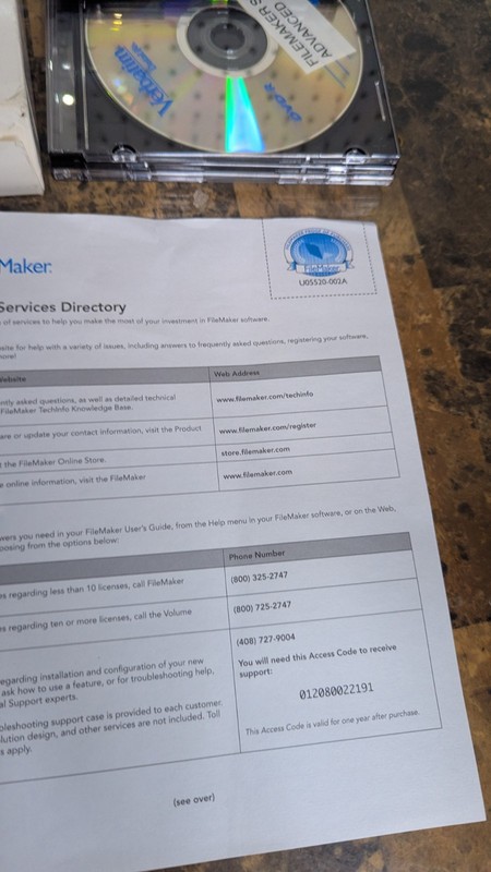 FileMaker Pro 8 With Installation Key - Genuine Authentic & Tested gallery