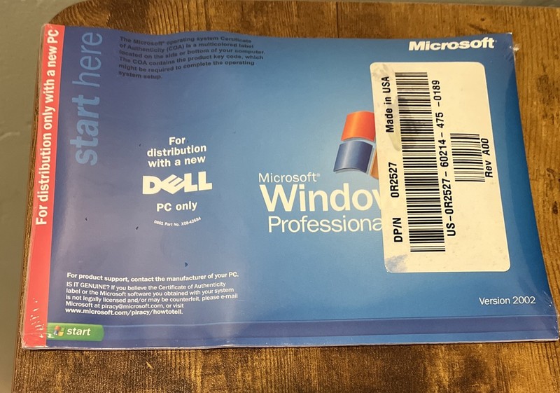 Microsoft Windows XP Professional Service Pack 1a Dell Reinstallation CD SEALED