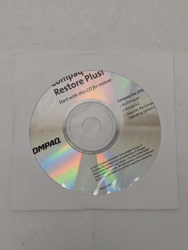 COMPAQ Restore Plus! Evo D510 version 4.2 New Sealed / 2002