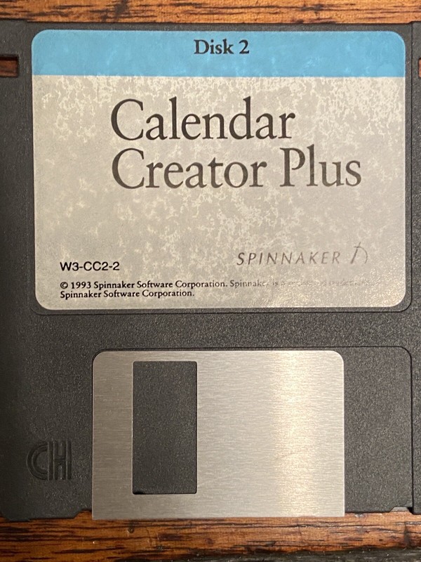 Calendar Creator Plus 3.0 4 Four Floppy Disks Spinnaker 1993 W3-cc2-4 gallery