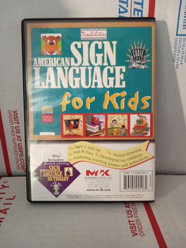 American Sign Language Dictionary Gold Edition CD-ROM Good Used ~ Shelf119 gallery