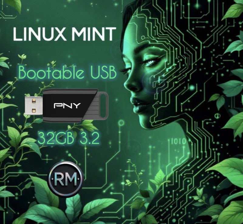 Linux Mint Bootable USB Drive | Live + Full Installer | 32GB 3.2