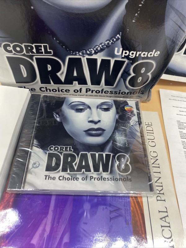 NEW Open Box Corel Draw 8 The Choice Of Professionals Intel MMX Big Box RARE gallery