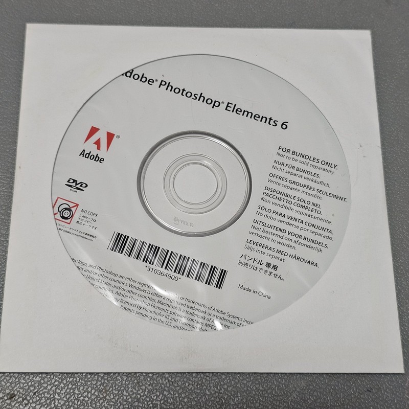 Adobe Photoshop Elements 6 Loose Disk