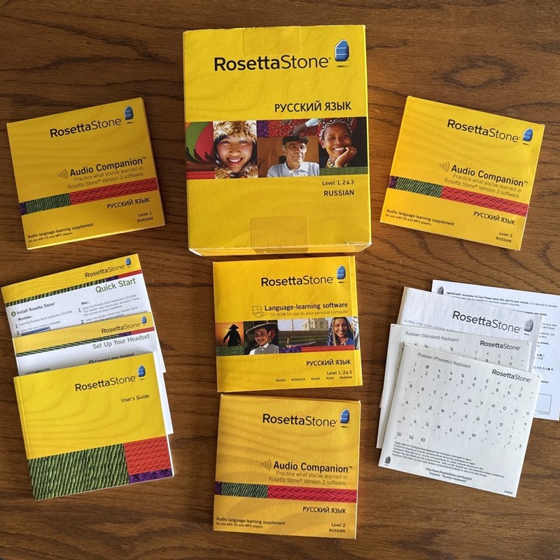 Rosetta Stone V3: Russian Level 1-3 Set Audio Companion Software & CDs Only