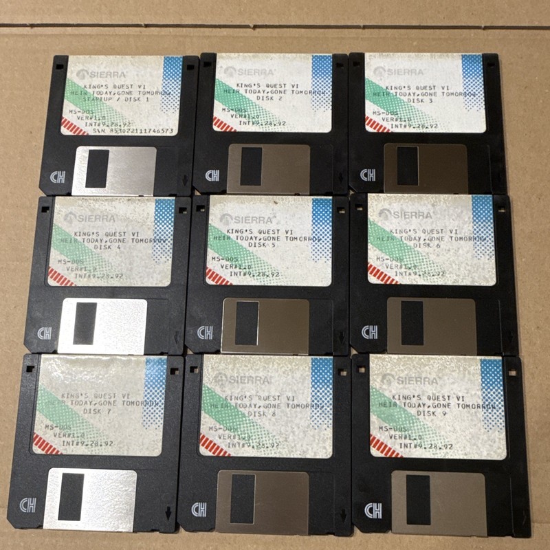 Sierra King's Quest VI Heir Today, Gone Tomorrow MS-DOS 3.5" Floppy gallery