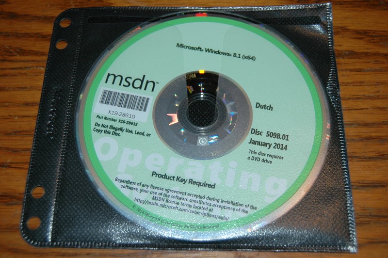 Microsoft MSDN Windows 8.1 X64 Disc 5098.01 Januray 2014 Dutch