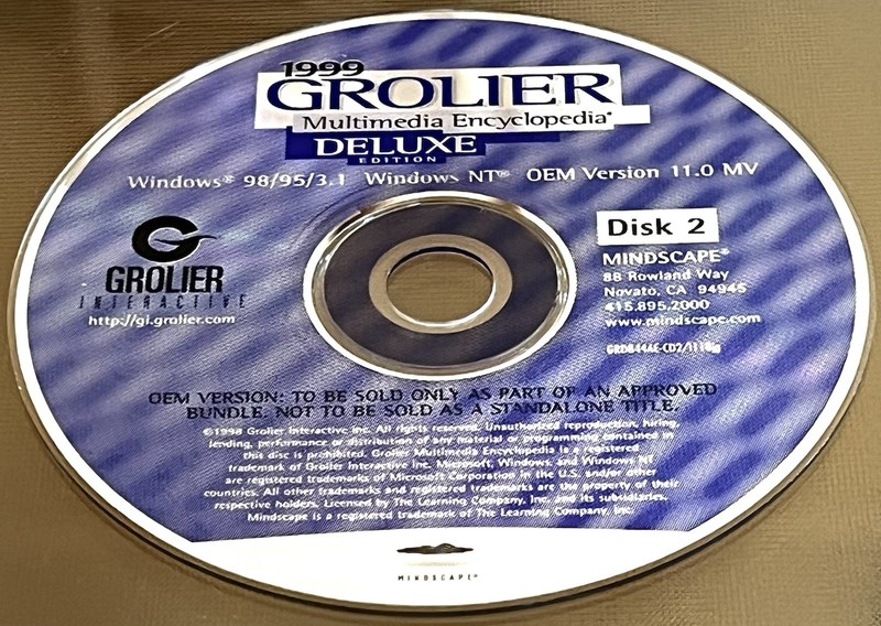 1999 Grolier Multimedia Encyclopedia Deluxe edition (PC, 1999) Disc/Booklet Only gallery