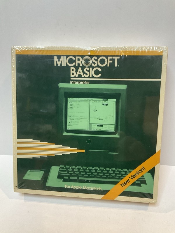 Vintage Macintosh Microsoft BASIC Interpreter OEM Sealed NOS
