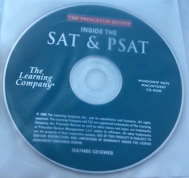Princeton Review:Inside The SAT & PSAT PC MAC WIN 95/98 CD study testing scores!