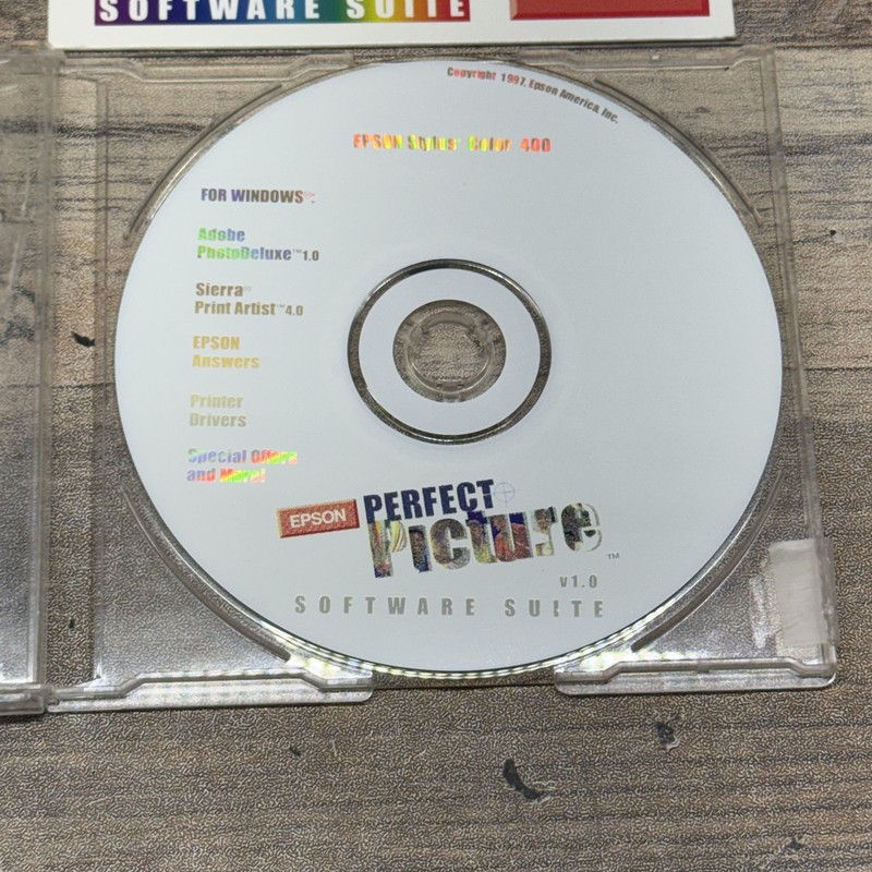 Vintage Epson Perfect Picture Software Suite v1.0 CD Windows Stylus Color 400 19 gallery