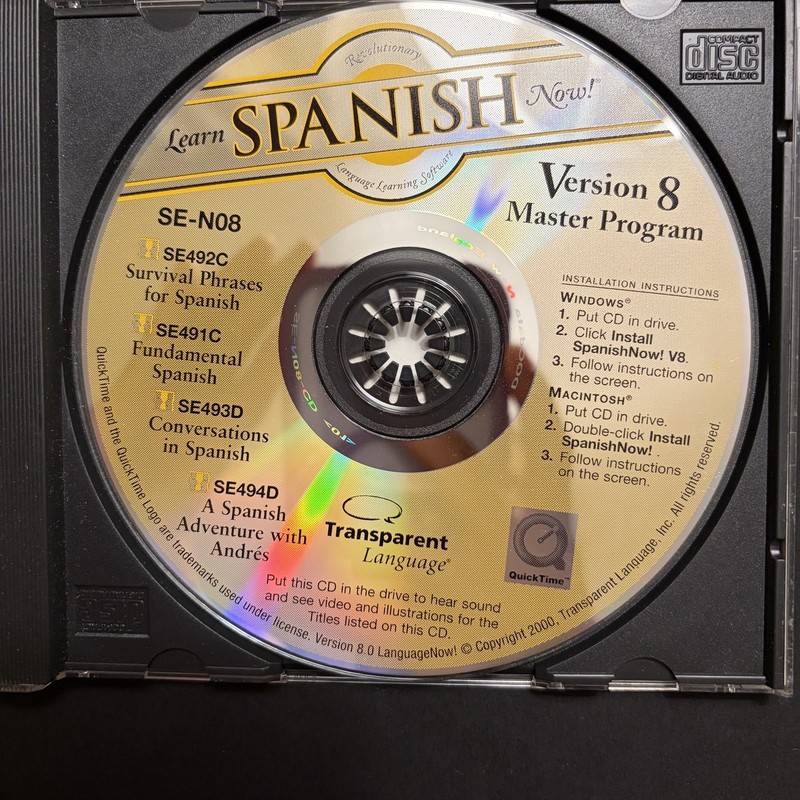 Learn Spanish Now! Transparent Language CD-ROM Version 8 Windows & Macintosh gallery