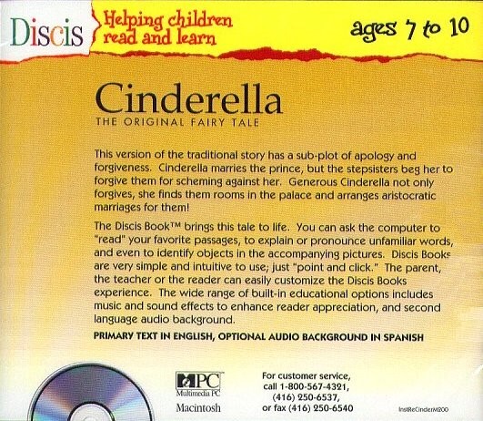 Discis: Cinderella (Age 7-10) (CD, 1994) for Win/Mac - NEW CD in SLEEVE gallery