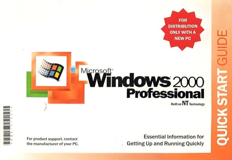 Microsoft Windows 2000 Professional SP3 Full Operating System CD