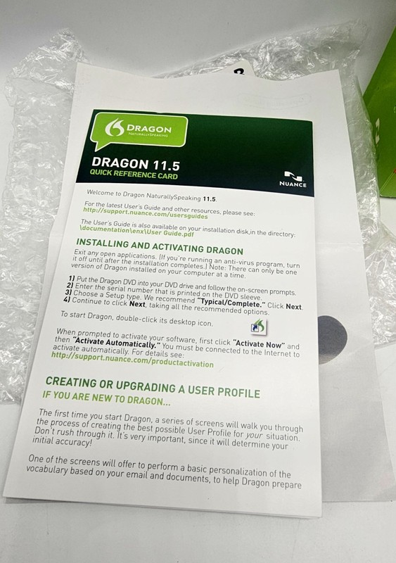 Dragon Naturally Speaking Home Version 11 With Head Set - Open Box gallery