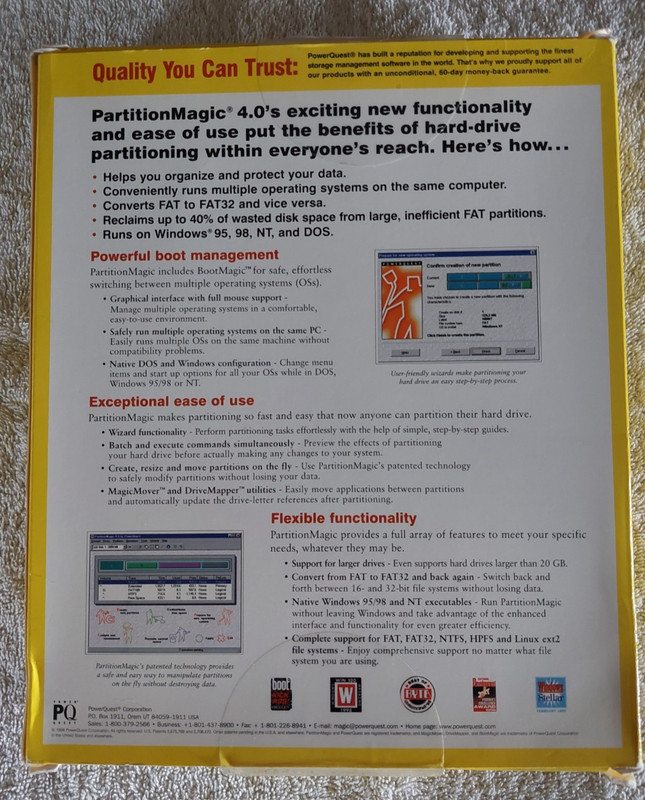PartitionMagic 4.0 PowerQuest Utility Software Hard Disk Partitioning gallery