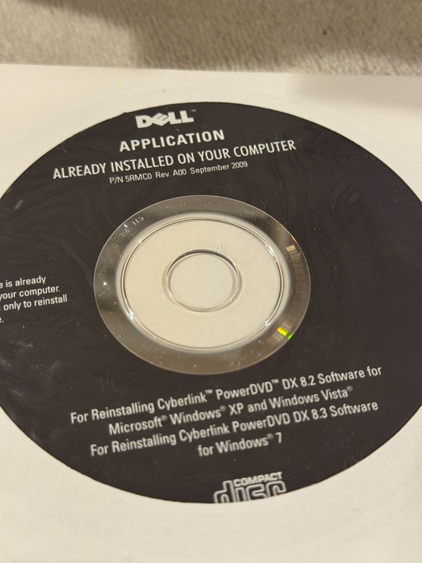Dell Reinstalling Cyberlink PowerDVD DX 8.2 & DX 8.3 – SEALED!!!