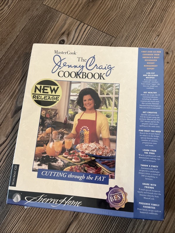 Vintage 1995 Master Cook The Jenny Craig Cookbook Win/Mac CD-ROM by Sierra Home