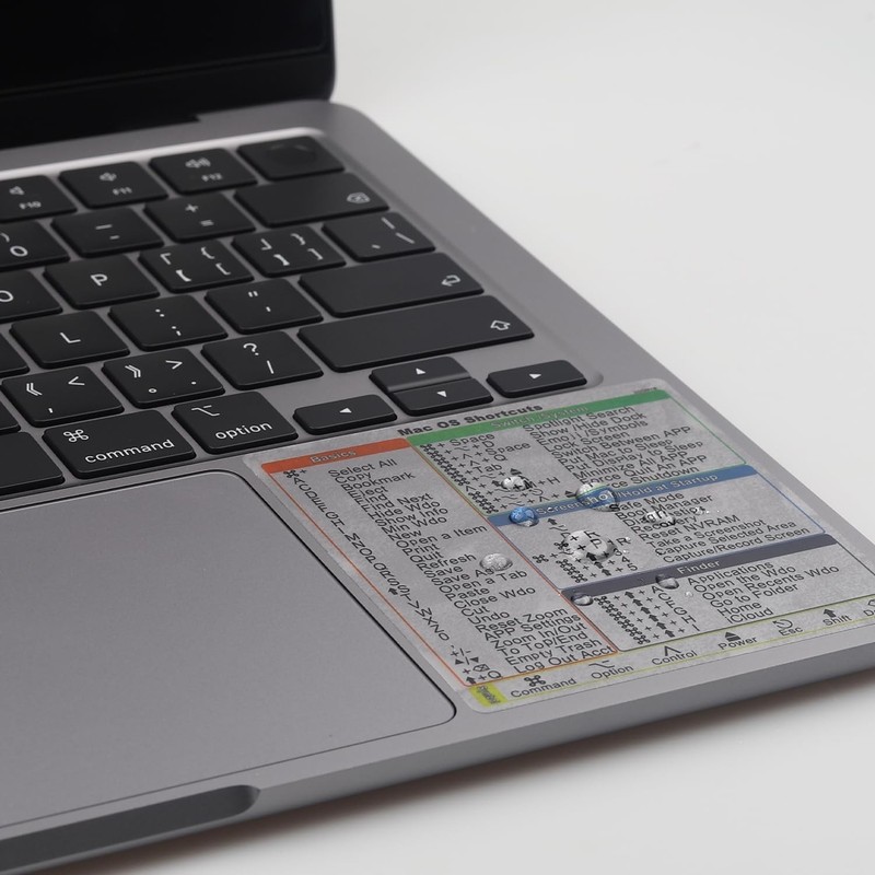YINOVEEN 2 PCS Mac OS Shortcuts Sticker, Mac Keyboard Stickers for Mac OS, Vi... gallery