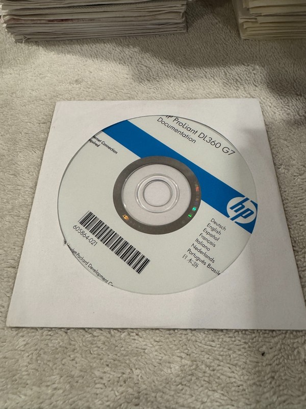 HP ProLiant DL360 G7 Documentation CD – GOOD CONDITION!!!