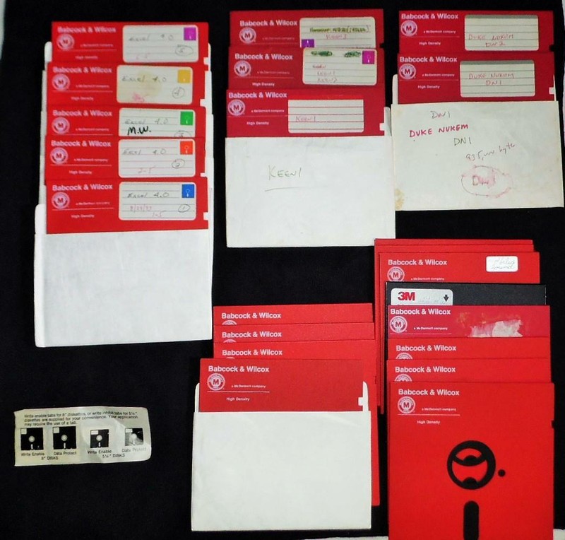 MICROSOFT / BABCOCK & WILCOX 5 1/2″ HD DISKETTES SOFTWARE / DATA LOT