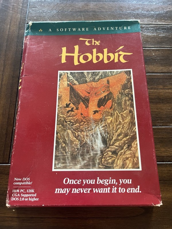 The Hobbit . Vintage PC, 1984. By Beam Software. Dos 2+. 5.25″ Disc, New