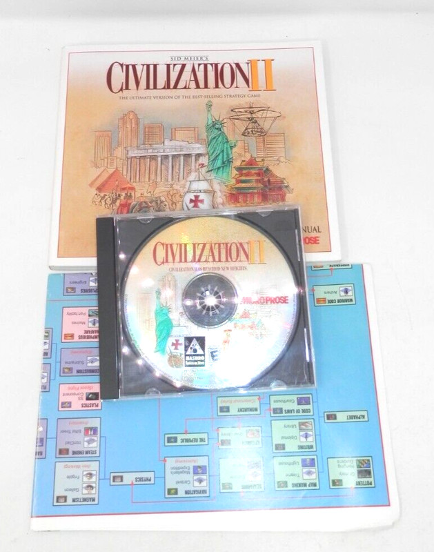 Civilization II PC Game Lot • Micro Prose Test of Time Gold Ed Windows Vintage gallery