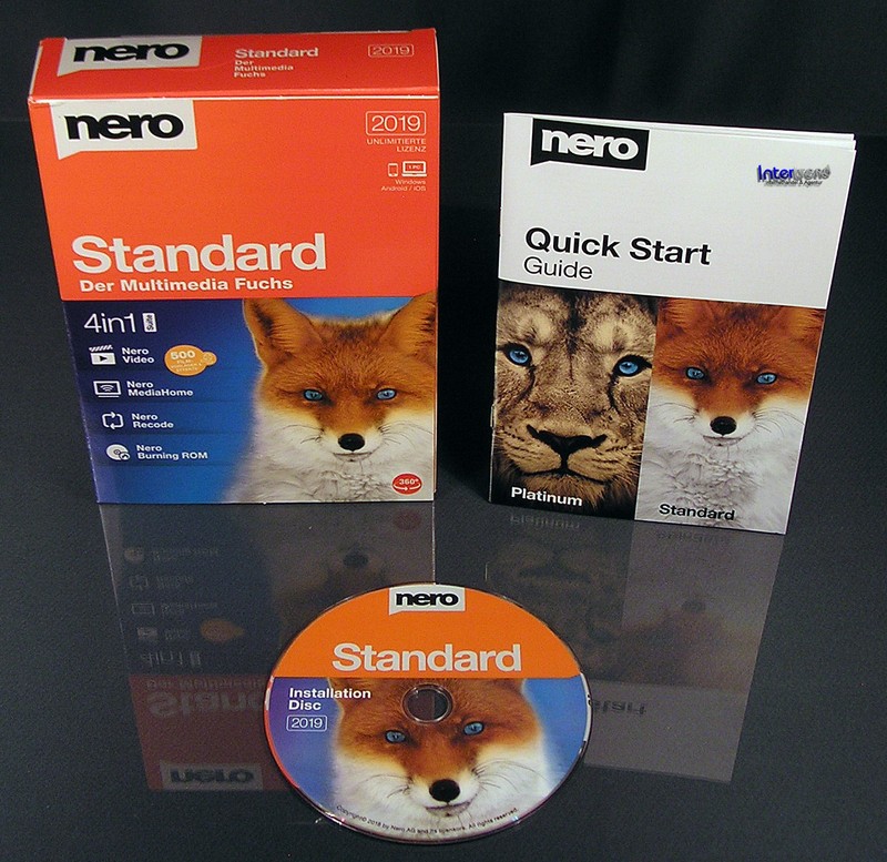Nero Standard 2019 Full Version Box + CD Multimedia 4in1 Burning Software Original Packaging NEW gallery