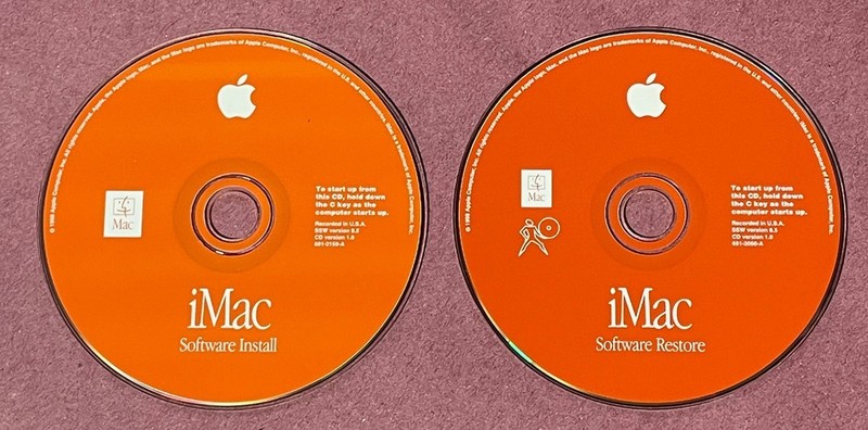 Apple iMac Software Install & Restore Discs • Mac OS 8.5