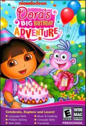 Dora's Big Birthday Adventure PC MAC CD math language music friendship art game!