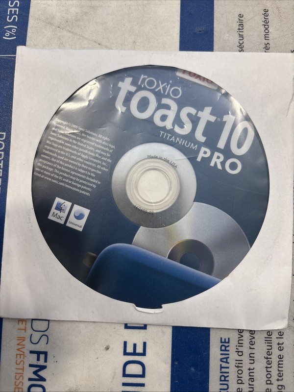 Roxio Toast 10 Titanium Pro DVD/Blu Ray Burning Disc for Mac OS X 10.5 & 10.6