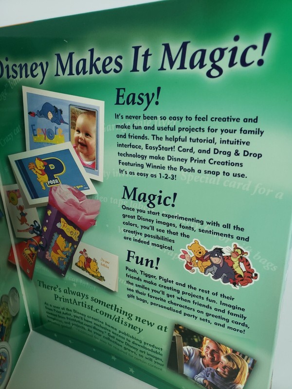 Disney Print Creations Featuring Winnie The Pooh (PC CD-Rom, 2002) New. gallery