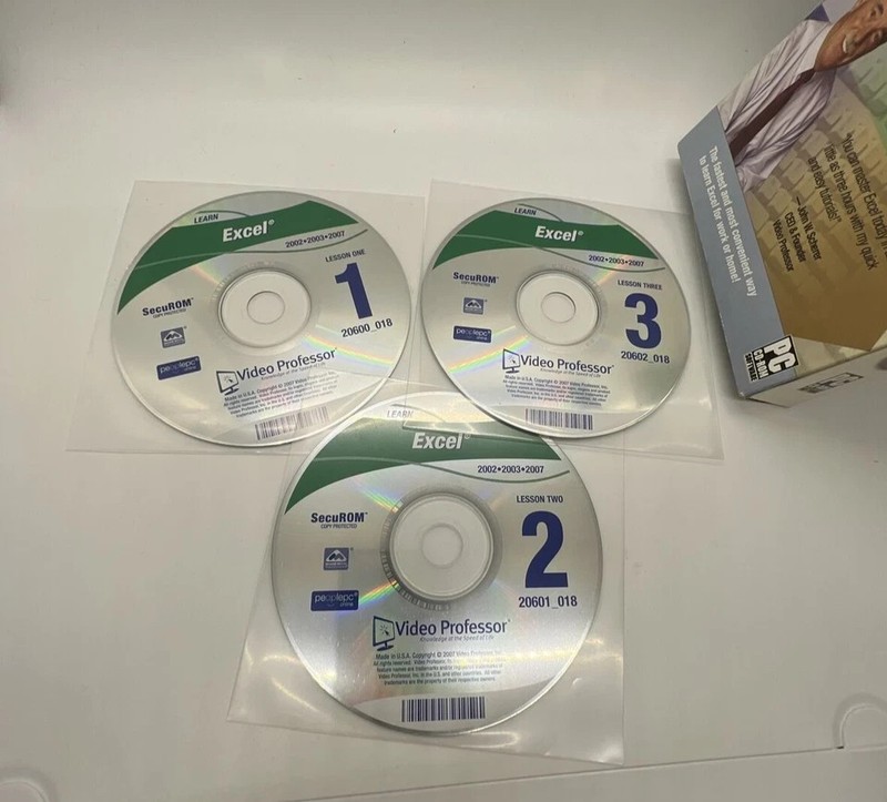 Video Professor / Learn Excel 2002/ Excel Tips & Tricks / 3 discs NEVER USED gallery