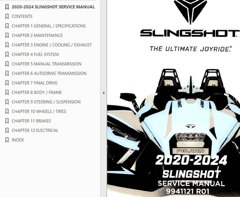 POLARIS SLINGSHOT ROUSH SERVICE REPAIR MANUAL 2020 2021 2024 CD gallery