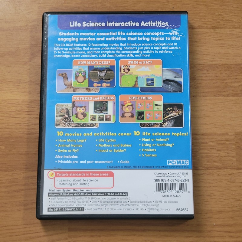 Lakeshore All About Life Science Activities 10 MOVIE + ACTIVITIES PC/MAC -- gallery