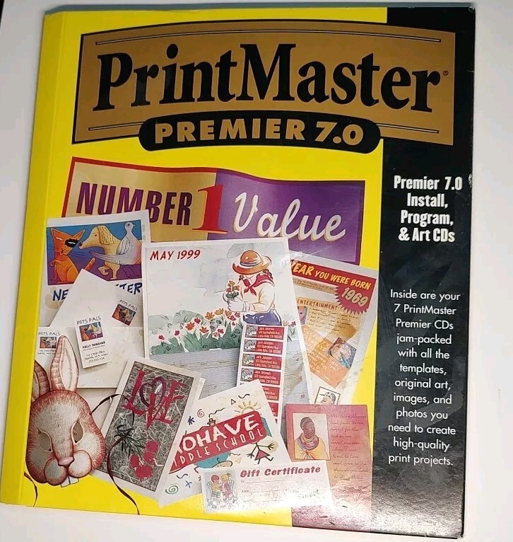 Vintage Print Master Premier 7.0 Win 95/NT Flawed Cover gallery