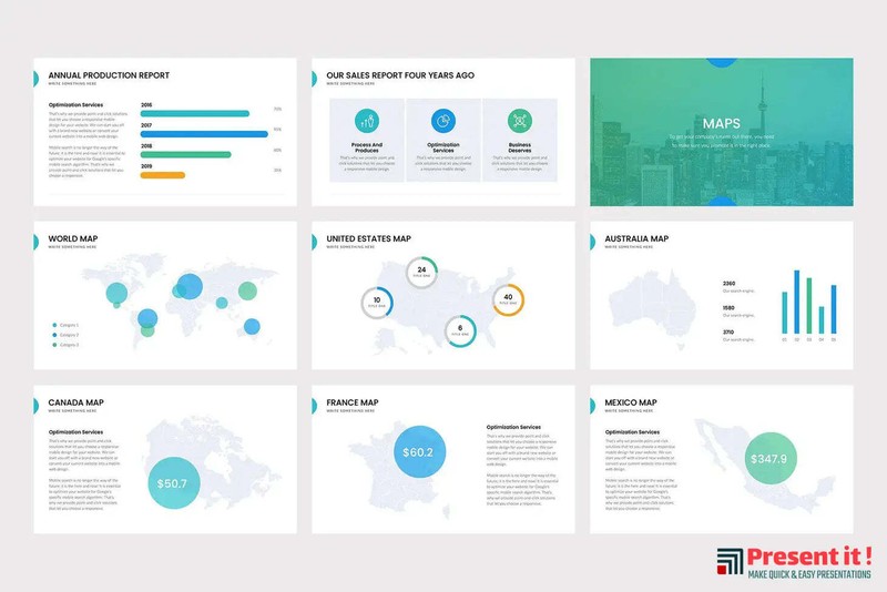 ONE Keynote Template gallery